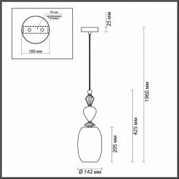 Подвесной светильник Odeon Light Bizet 4855/1B  - 2 купить